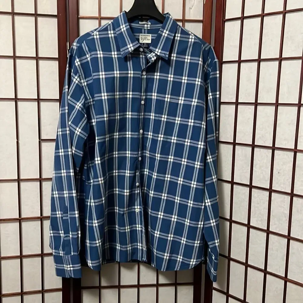 J.CREW CLASSIC PLAID LONG SLEEVE BUTTON DOWN SHIRT SIZE L